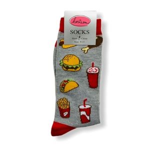 Junk Food Printed Crew Sock
